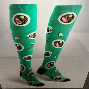 New Womens RA-MAN  Knee High Socks Ramen Noodle Soup
